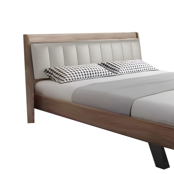 Κρεβάτι Frankly  διπλό oak-μπεζ pu 150x200εκ