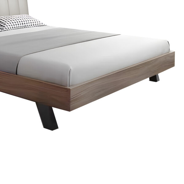 Κρεβάτι Frankly  διπλό oak-μπεζ pu 150x200εκ