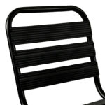 Καρέκλα Sussie  στοιβαζόμενη μαύρο μέταλλο με φέτες αλουμινίου 45x62x76εκ