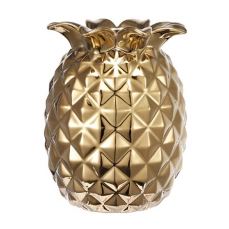 Pineapple Διακοσμητικός Ανανάς Κεραμικός Χρυσός (11,5x11,5x15)cm