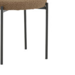 Καρέκλα Crochie  καφέ μπουκλέ ύφασμα-μαύρο μέταλλο 50x50x77.5εκ