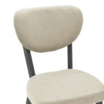 Καρέκλα Joley  γκρι βελούδο-πόδι μαύρο μέταλλο 45x39x86.5εκ