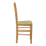 Καρέκλα καφενείου με ψάθα Marf-Charchie  μασίφ ξύλο οξιάς λούστρο καρυδί 41x42x92εκ