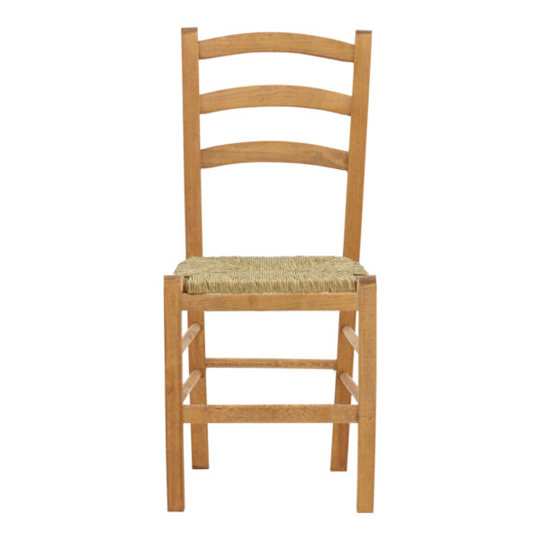 Καρέκλα καφενείου με ψάθα Marf-Charchie  μασίφ ξύλο οξιάς λούστρο καρυδί 41x42x92εκ