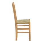 Καρέκλα καφενείου με ψάθα Damnir-Charchie  μασίφ ξύλο οξιάς λούστρο καρυδί 41x42x92εκ