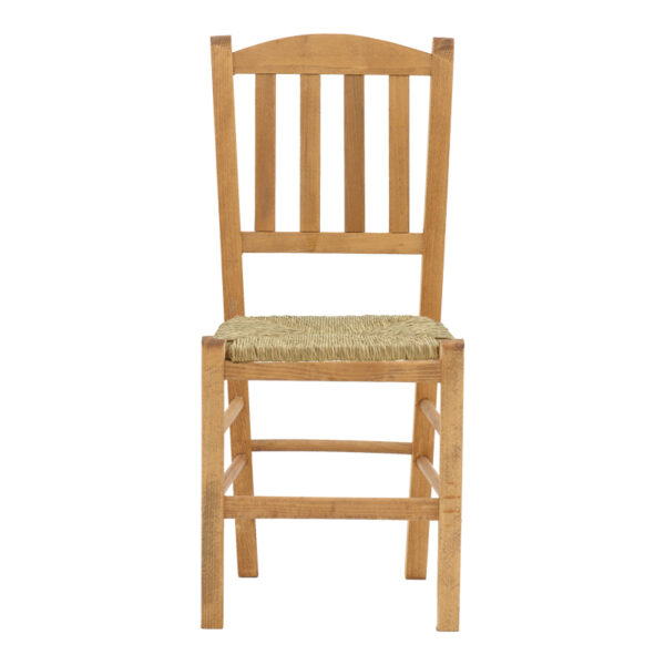 Καρέκλα καφενείου με ψάθα Damnir-Charchie  μασίφ ξύλο οξιάς λούστρο καρυδί 41x42x92εκ