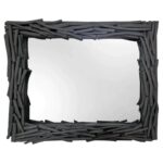 Nift Καθρέπτης από Πλέγμα Κλαδιών Γκρί (100x10x80)cm