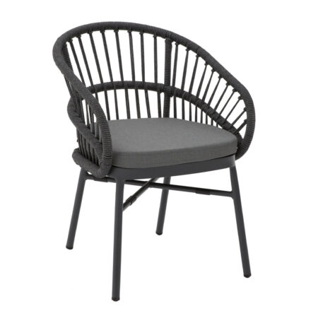 LUNA ΚΑΡΕΚΛΑ ΓΚΡΙ ΣΚΟΥΡΟ 58x65xH78cm