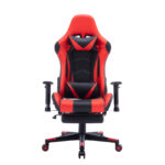 Καρέκλα γραφείου gaming Zeldo  pu μαύρο-κόκκινο 66x56x135εκ