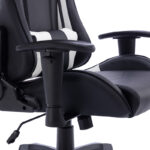 Καρέκλα γραφείου gaming Hartley  pu μαύρο-λευκό 67x57x139εκ