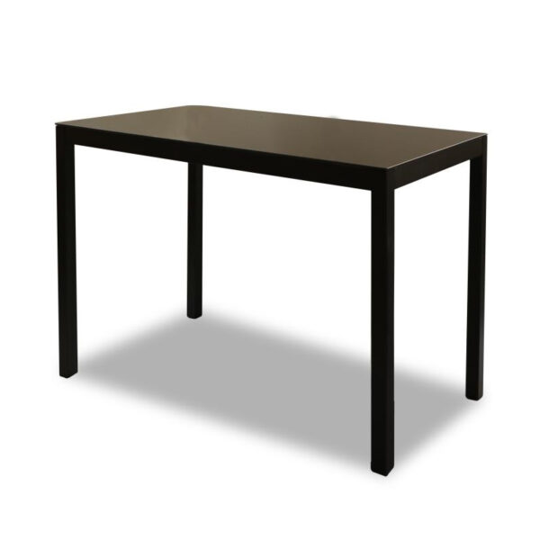 Γυάλινο τραπέζι με 
Μαύρο γυαλί 5mm από πάνω
(140x80x74)cm
