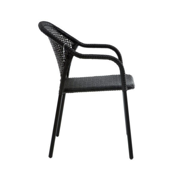 Μαύρη Καρέκλα Ρατάν (56x61x45)cm