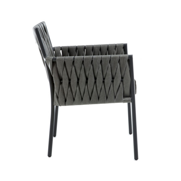 Καρέκλα με πλέξιμο από πλαστ. ρατάν (54x54x75)cm