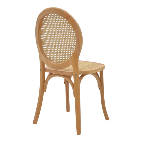 Καρέκλα Camil  φυσικό ξύλο οξιάς-φυσικό rattan 45x50x94εκ
