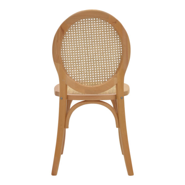 Καρέκλα Camil  φυσικό ξύλο οξιάς-φυσικό rattan 45x50x94εκ
