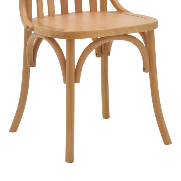Καρέκλα Flisbie  φυσικό ξύλο οξιάς 46x48x86εκ