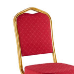 Καρέκλα συνεδρίου Hilton  στοιβαζόμενη ύφασμα κόκκινο-μέταλλο χρυσό 40x42x92εκ