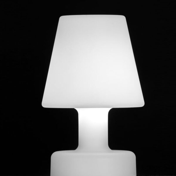 Lamp Διακοσμητικό Φωτιστικό σε Σχήμα Λάμπας Led Πλαστικό Άσπρο (16x16x25)cm