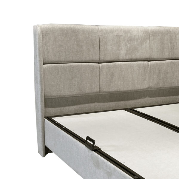 Κρεβάτι διπλό Serene  με αποθηκευτικό χώρο μπεζ ύφασμα 160x200εκ