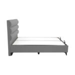 Κρεβάτι μονό Luxe  με αποθηκευτικό χώρο γκρι ύφασμα 120x200εκ