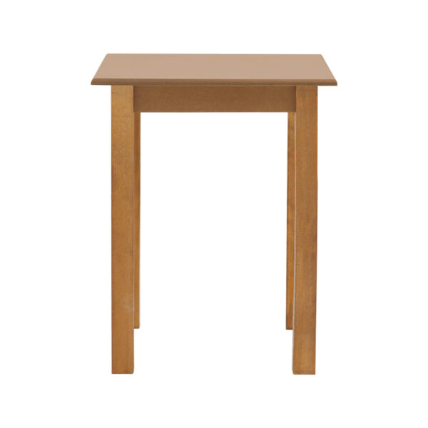 Τραπέζι Zolenio  μασίφ ξύλο οξιάς με επιφάνεια mdf λούστρο καρυδί 60x60x76εκ