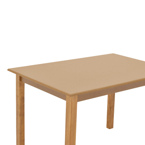 Τραπέζι Zolenio  μασίφ ξύλο οξιάς με επιφάνεια mdf λούστρο καρυδί 120x80x76εκ