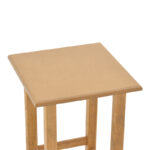 Βοηθητικό τραπέζι Bajok  μασίφ ξύλο οξιάς με επιφάνεια mdf λούστρο καρυδί 35x35x62εκ