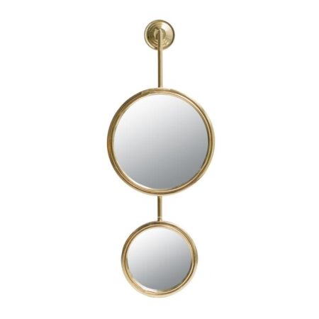 Mirror Καθρέπτης Τοίχου Μέταλλο/Γυαλί Χρυσό (28x5.5x72,5)cm