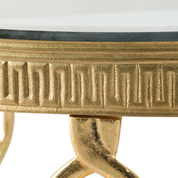 Τραπέζι σαλονιού χρυσό-γυαλί "ρωμαϊκό"