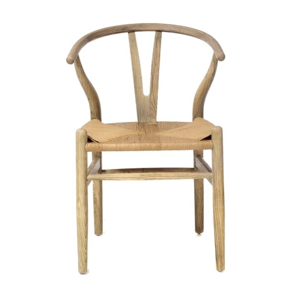 Καρέκλα ξύλινη πατίνα με ψάθινο κάθισμα