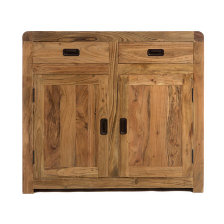 Μπουφές ξύλινος με 2 πόρτες και 2 συρτάρια φυσικό (100x41x90)cm