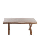 Maokai Τραπέζι Σαλονιού με Χ Πόδια Ξύλινο Μελί Απόχρωση (115x67x45)cm
