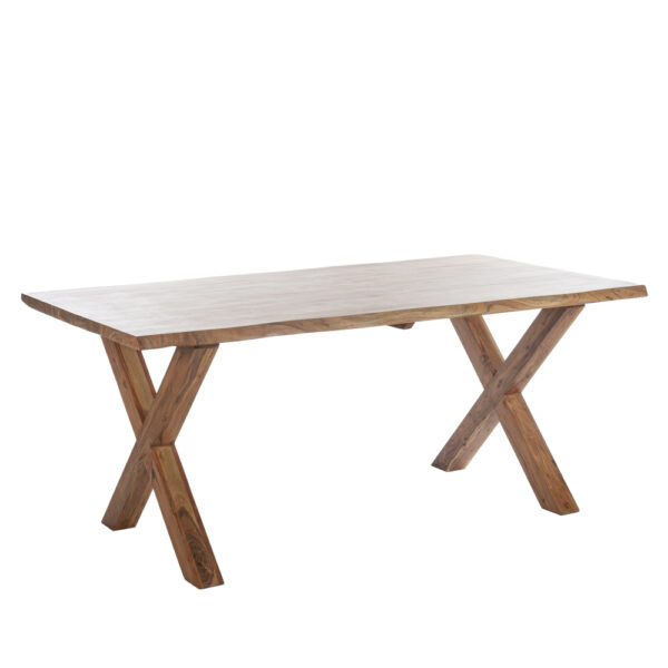 Maokai Τραπέζι Σαλονιού με Χ Πόδια Ξύλινο Μελί Απόχρωση (115x67x45)cm