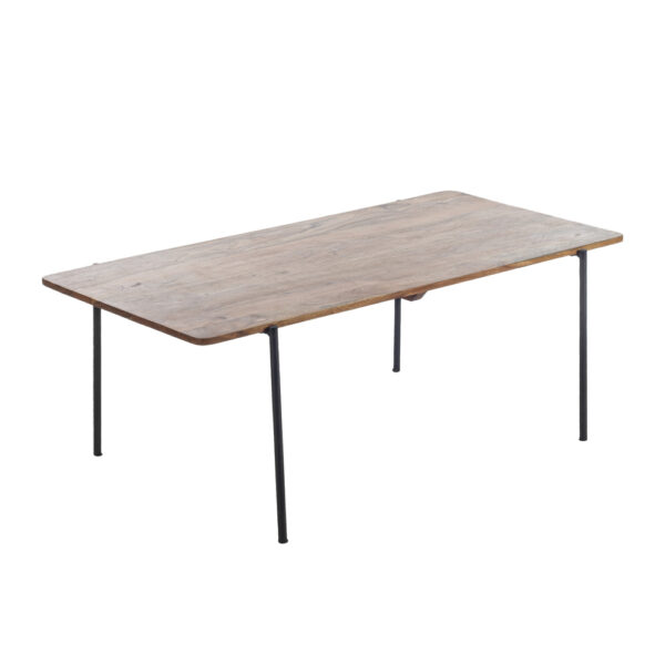 Ahri Τραπέζι Σαλονιού Ξύλο/Μέταλλο Μελί Απόχρωση (120x60x45)cm
