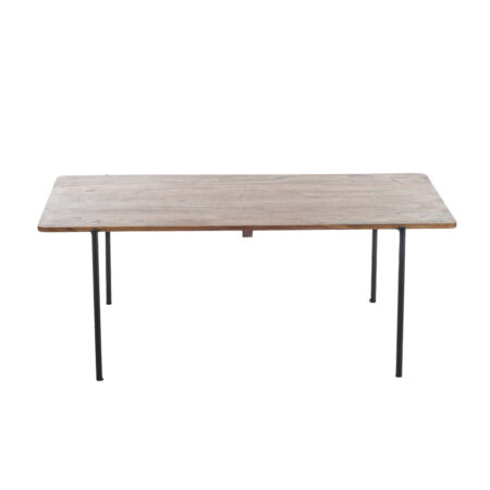 Ahri Τραπέζι Σαλονιού Ξύλο/Μέταλλο Μελί Απόχρωση (120x60x45)cm