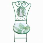 Glin Καρέκλα Μεταλλική Πράσινο (40x40x98)cm