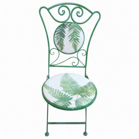 Glin Καρέκλα Μεταλλική Πράσινο (40x40x98)cm