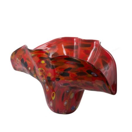 PliortaphΓυάλινο Κόκκινο Βάζο (62x34x35)cm