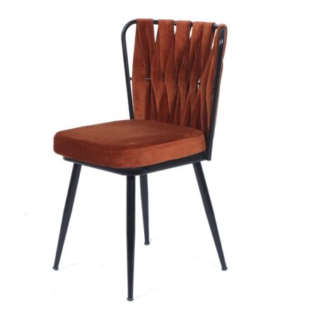 Ekiod Καρέκλα Υφασμάτινη και Μαύρο Μεταλλικό Σκελετό (52x52x82)cm