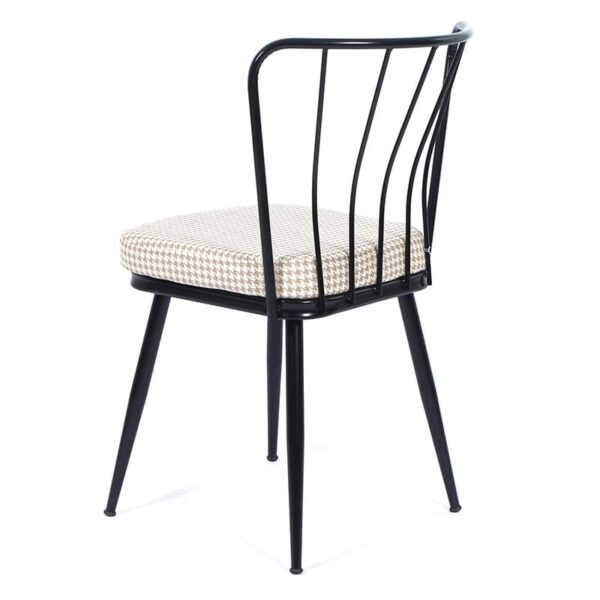 Priur Καρέκλα Υφασμάτινη και Μαύρο Μεταλλικό Σκελετό (52x54x82)cm