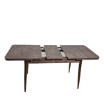 AY Gordion Τραπέζι Επεκτεινόμενο MDF με Μεταλλικό Πόδι Καφέ/Μαύρο (120+30x70x76)cm