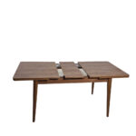 Ahsap Walnut Τραπέζι Επεκτεινόμενο MDF Καφέ με Ξύλινα Πόδια (130+30x80x78)cm