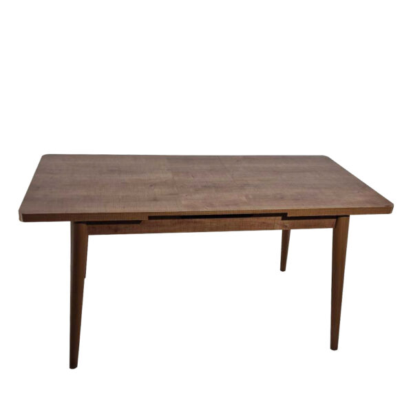 Ahsap Walnut Τραπέζι Επεκτεινόμενο MDF Καφέ με Ξύλινα Πόδια (130+30x80x78)cm