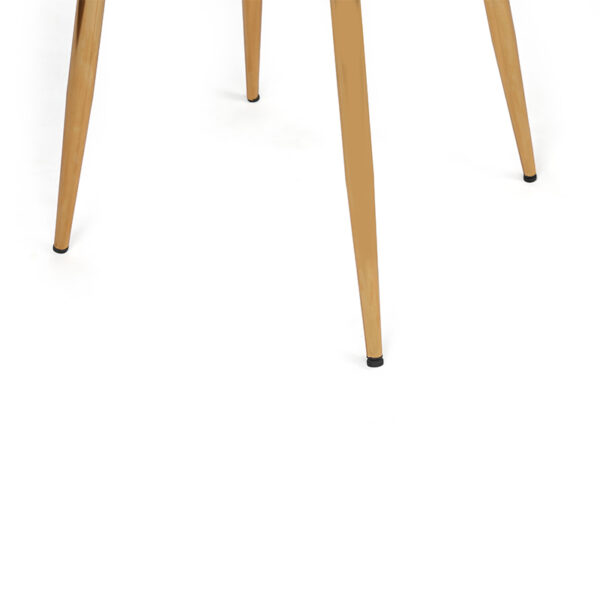 Kusakli Καρέκλα Βελούδινη Μπεζ με Χρυσό Μεταλλικό Σκελετό (50x55x82)cm