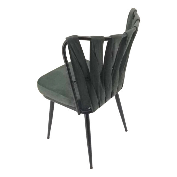 Kusakli Καρέκλα Αλκαντάρα Πράσινη με Μαύρο Μεταλλικό Σκελετό (50x55x82)cm