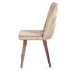 Graeshens Καρέκλα Ξύλο Φυσικό Χρώμα Ύφασμα (49x60x90)cm