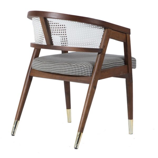 Καρέκλα SILVA RATTAN καρυδί ξύλο ύφασμα (50x50x70)cm