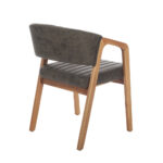 Urgup Καρέκλα με Ξύλινο Σκελετό σε Φυσική Απόχρωση και Πράσινο Ύφασμα (53x60x80)cm