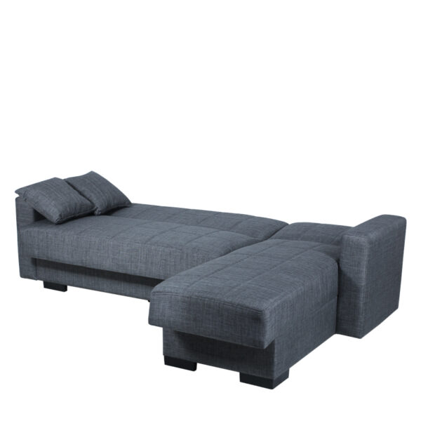 Creot Καναπές Κρεβάτι Γωνιακός Γκρί Ύφασμα (236x150x78)cm