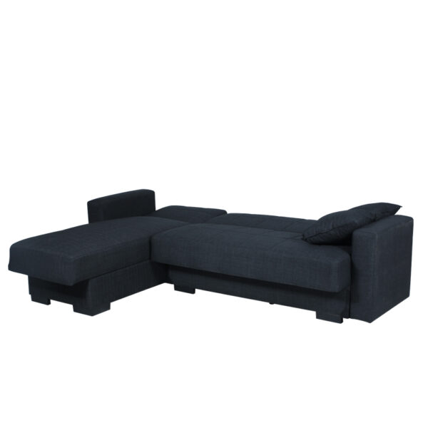 Croh Καναπές Κρεβάτι Γωνιακός Ανθρακί  Ύφασμα (236x150x78)cm